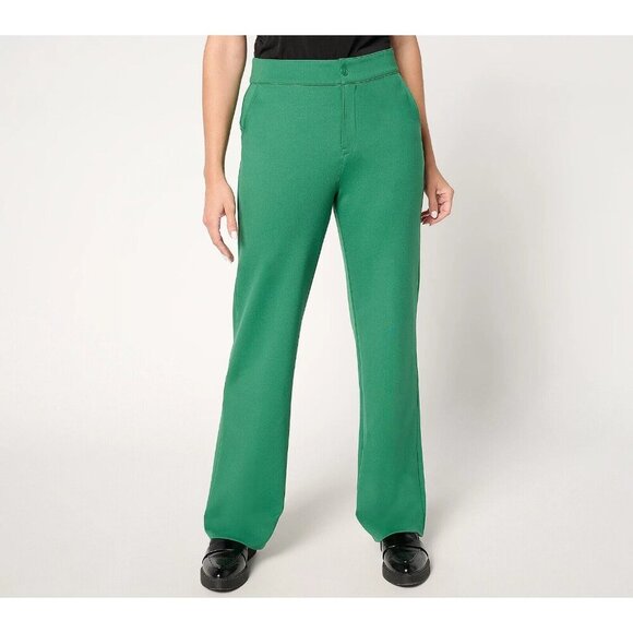 Carla Rockmore Collection Petite Crepe Ponte Trouser Emerald Petite 8 A670426 - Picture 1 of 1